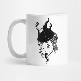 Strange Goth Octopus Tentacle Girl Head Mug